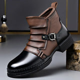 Men's Retro Ankle Boots – Fashion Casual Motorcycle Boots with Side Zipper