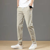 Men’s Classic Cotton Autumn Pants – Elastic Drawstring Waist Jogging Trousers
