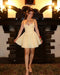 Sexy Elegant Women’s Fishbone Waist Shaping Mini Dress – Yellow Lace-Up Back Fit and Flare