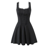 Elegantes Party-Minikleid für Damen – Sexy ärmelloses A-Linien-Sommerkleid mit niedriger Taille