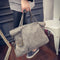 Luxury Brand Matte Leather Handbag | High-Quality Large Tote Bag for Women