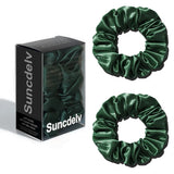 Das „Silk-Glow“-Duo: 2er-Set reine 22 Momme natürliche Seidenhaargummis