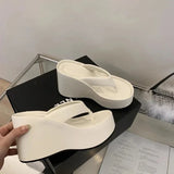 Designer Summer Chunky Slippers – Fashion Platform Wedge Sandals