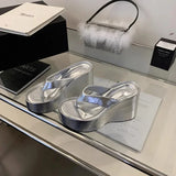 Designer Summer Chunky Slippers – Fashion Platform Wedge Sandals