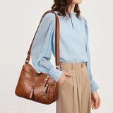 Matching-All Kunstleder-Messenger Bag | Premium PU-Umhängetasche für Damen