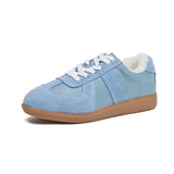 Women’s Genuine Leather Moral Training Shoes – Retro German Army Trainers