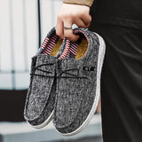 Men's Canvas Casual Shoes – Breathable Slip-On Loafers for Men