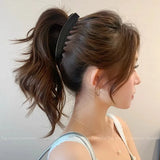 Vintage Leopard Print Banana Hair Claw for Women