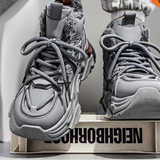 Herren-Winter-Sneaker-Stiefel: Wasserdichte, warm gefütterte Schneestiefel, rutschfeste sportliche Winterschuhe