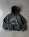 Men's Y2K Goth Zip-Up Hoodie – Gothic Pattern Graphic Sweatshirt – Harajuku Hip Hop Streetwear