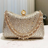 The Vintage-Glimmer Dinner Bag Fine Rhinestone Inlay Clutch