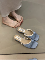 Women's Designer Butterfly-Knot Lace Slippers