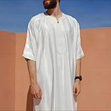 Men’s Long Sleeve Muslim Abaya – Middle Eastern Saudi Thobe