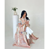 The "Royal Archive" Vintage Print Abaya | Open-Front Cardigan & Dubai Luxury Robe