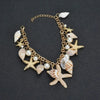 Seestern- und Muschel-Charm-Armband für Damen – Naturperle & Muschel-Sommerstrand-Schmuck