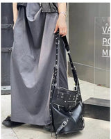 The Moto-Vault Silhouette Vintage Black Rivet Handbag