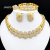 Latest Italian Gold Color Jewelry Set for Women – Luxury African Big Statement Necklace & Earrings