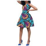 Afrikanisches Bazin Riche Minikleid für Damen | Traditionelle kurze Brokatkleidung