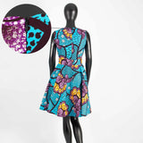 Afrikanisches Bazin Riche Minikleid für Damen | Traditionelle kurze Brokatkleidung