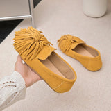 Damen Loafer mit Quasten aus echtem Leder – Retro Mary Jane Ballerinas