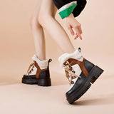 Women’s Real Leather Snow Boots – Warm Winter Ankle Boots