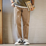Herren 11.7oz Khaki Raw Jeans – Redline Selvedge Denim, Amekaji Straight Leg Hose