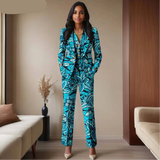 Das „Legacy“ Executive Set: Lebhafter 3-teiliger Anzug aus Ankara | Einreihiger Blazer, passende Weste & hoch geschnittene Hose