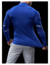 Men’s Half-Zip Performance Polo | Long-Sleeve Quick-Drying Fitness Tights Shirt