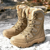 Men's Winter Boots - Waterproof Snow Boots - Non-Slip Outdoor Hiking Shoes