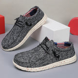 Men's Canvas Casual Shoes – Breathable Slip-On Loafers for Men