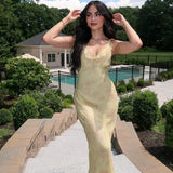 Summer Floral Print Plunge Maxi Dress – Sexy Backless Fairy Sundress