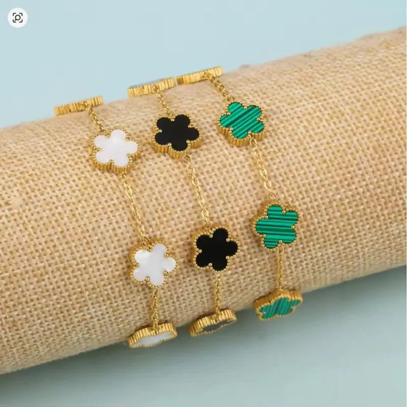 Glücks-Kleeblatt-Armband für Damen – Wasserdichte Edelstahlkette