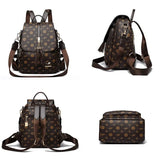 Luxuriöser hochwertiger Damen-Lederrucksack | Designer-Fashion-Drucktasche