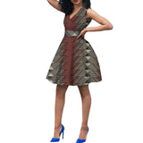 Afrikanisches Bazin Riche Minikleid für Damen | Traditionelle kurze Brokatkleidung