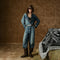 Women's 100% Cotton Denim Jumpsuit New Winter 2025 Long Sleeve Onesie
