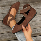 Damen-Ballett-Flats mit elastischem Knöchelriemen – elegante Ballerinas für Damen