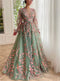 Candy Green Floral A-Line Wedding Gown | Plus Size Luxury Ball Gown