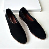 Damen Ballerinas aus echtem Leder – Elegante spitz zulaufende Loafer