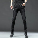Vintage Snowflake Wash Jeans | Designer Koreanische Slim-Jeans für Herren