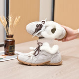 Deutsche Trainingsschuhe aus Echtleder für Damen – Wintersneaker mit Samt- und Pelzfutter