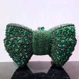 Die Sirenen-Glanz Bogen-Clutch Luxuriöse Abendtasche mit Diamant-Einlagen