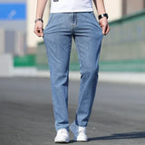 Herren-Loose-Fit-Jeans für den Sommer | Gerade geschnittene Jeans in Grau & Hellblau