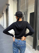 Blaue Low-Rise Y2K Schlaghose für Damen