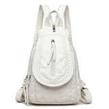 Hochwertiger kleiner Rucksack aus weichem Leder | Damen-Umhängetasche mit mehreren Fächern