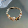 Ethnic Retro Ceramic Bead Bracelet for Women – Handmade Star & Round Ceramic Charm Bracelet