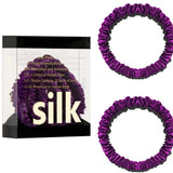 The "Silk-Thread" Slim Set: Premium 100% Mulberry Silk Skinny Scrunchies