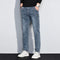 Men's Slim Fit Stretch Jeans | Vintage Korean Style Straight Denim