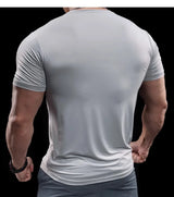 Herren hochelastisches Lauf-T-Shirt | schnelltrocknendes Fitness-Trainingsoberteil