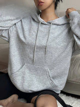 Damen Disney Stitch Kapuzenpullover mit Rückendruck | Graues Cartoon Fan Sweatshirt
