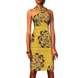 Sleeveless Ankara Bodycon Summer African Mini Dress for Women